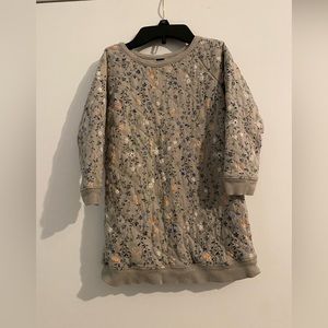 GAP Brand Cozy Quilted Sweatshirt Dress